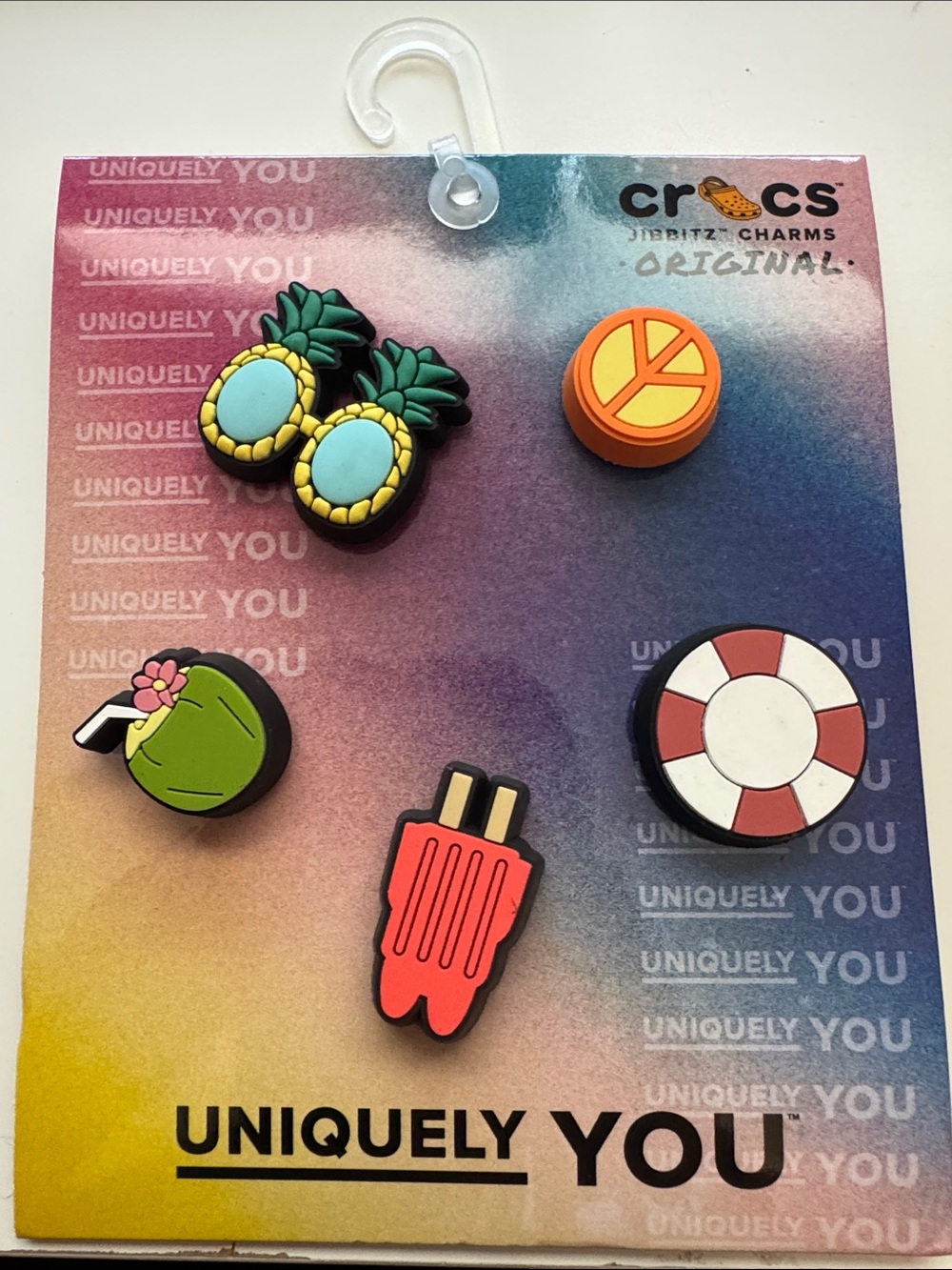 Crocs Kids Orange & Multicolor Jibbitz Charm Set - Pineapple, Popsicle & More